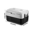 thumbnail image 2 of VEVOR Portable Car Freezer, 37 quart Portable Refrigerator Freezer, Dual Storage Zone Camping Freezer, -14.8℉~50℉ 12 volt Fridge Freezer, Car Freezer for Car and Home Use, DC 12/24v, AC 100-240v, 2 of 9