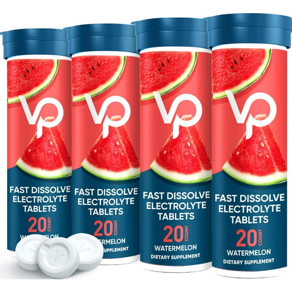 Venture Pal Chewable Electrolyte Tablets, 80 Count Fast-Dissolve Sugar-Free Stick Salt Tablets - for Rapid Hydration, Outdoor Running, Hiking, Sports | Keto & Vegan Friendly | 4 Pack