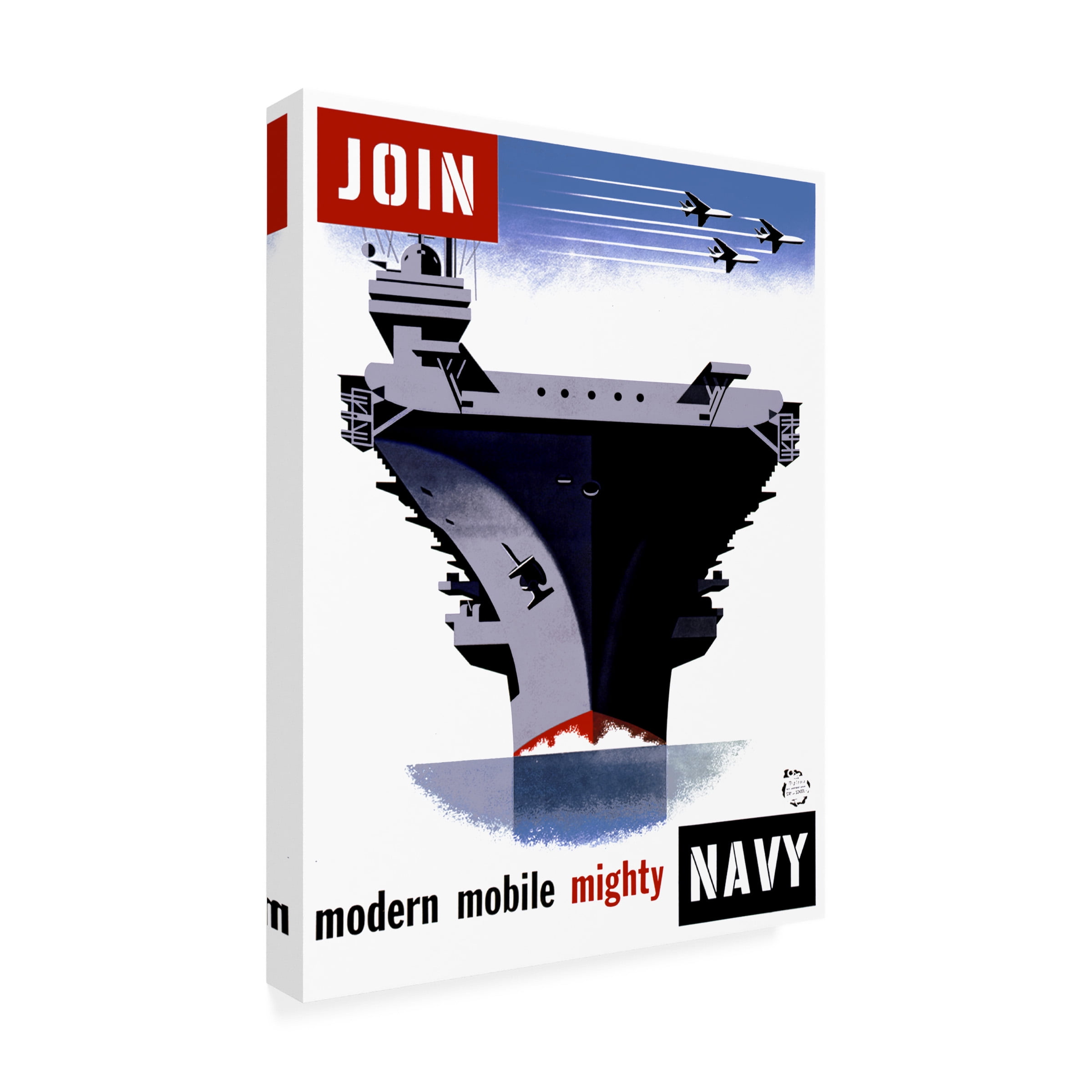 Print Collection 'Join the Navy, Modern Mobile Mighty ' Canvas Art