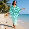 thumbnail image 6 of DISNIMO Kaftan Dresses for Women Leopard Printed Plus Size Swimsuit Coverup V Neck Batwing Sleeve Caftan Maxi Dress Lightweight Soft Bathing Suit Cover Ups, 6 of 7