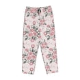 thumbnail image 6 of Uemuo Rose Flowers Pattern Women's Wide Leg Palazzo Lounge Pants with Pockets Light Weight Loose Comfy Casual Pajama Pants-Medium, 6 of 9