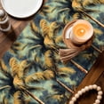 thumbnail image 4 of Palm Tree Cotton Linen Table Runner for Dining Kitchen, Retro Summer Botanical Tropical Plant Leaves Wedding Outdoor Party Tablerunners Decoration,Dresser Scarf Coffee Tablecloth Runners 13x90 Inches, 4 of 9