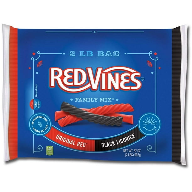Red Vines Family Mix Original Red & Black Licorice, 32 Oz. Walmart