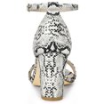 thumbnail image 3 of BLISSFUL STEP Women's Snake Printed Chunky Heel Ankle Strap Sandals, 3 of 6