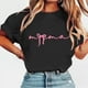 thumbnail image 2 of Tops de Manga Corta de Verano para las Mujeres Imprimir Blusa de Cuello Redondo, Moda Ligera de Poliéster Spandex, 2 of 4