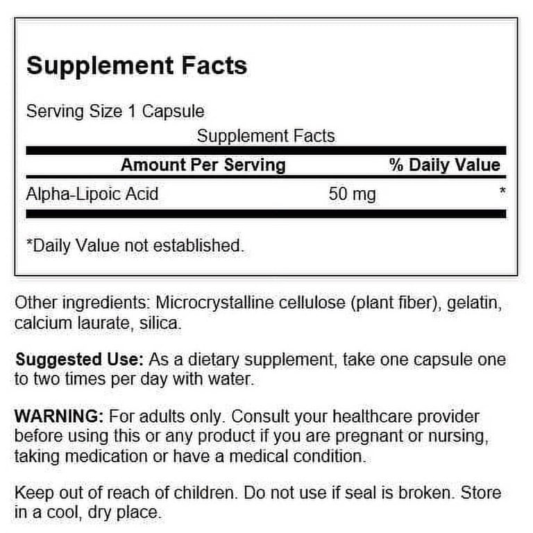 https www.swansonvitamins.com heart-l-carnitine page 2alpha lipoic acid Swanson, Alpha Capsules, 50 mg, 120 Count IV Therapy, Peptide, High Bundle Size:M 12.5/W 14.5