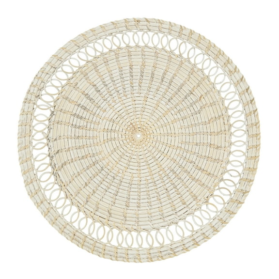 Saro Lifestyle Rattan Loopy Spiral Placemat (Set of 4)