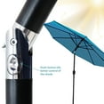 thumbnail image 6 of Sunnydaze 96" Turquoise Solid Octagon Market Umbrella with Push-Button Tilt, 6 of 13