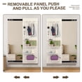 thumbnail image 3 of Wall Mounted Full Length Mirror, Full Body Mirror with Shelf, Full Body Mirror with Hook Wall Mounted Mirror with Multifunctional Design Panel, Bedroom, Living Room, Entrance, White, 3 of 6