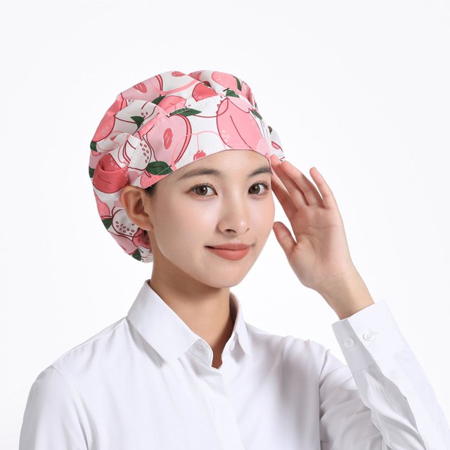 Gorro de trabajo transpirable para alimentos, bolsa para el cabello, aceite de cocina, humo, restaurante, gorro de chef, gorro de enfermera para el hogar y la salud