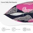 thumbnail image 5 of DouZhe Velvet Decorative Throw Pillow Covers Set of 2, Soft Square Cushion Cover with Invisible Zipper Vintage Animal Print Leopard Printing, 16"x16", 5 of 7