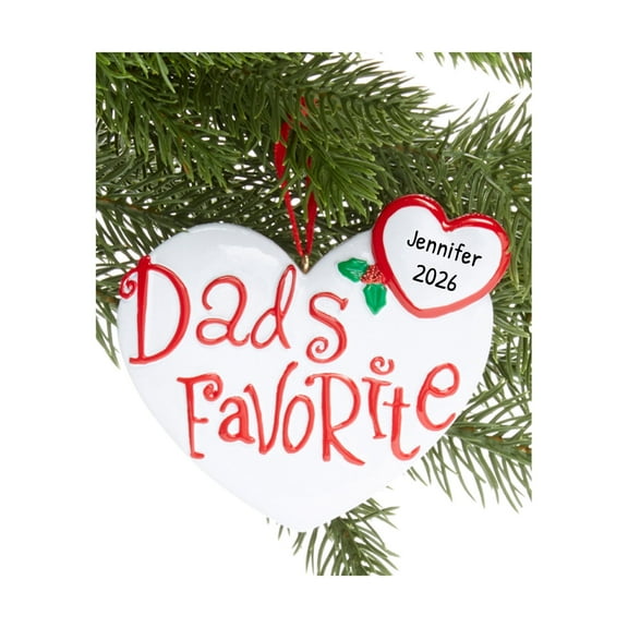 Personalized Best Dad Ornament 2024 - Daddy Ornament 2024, Dad Gifts, Papa Ornament, #1 Dad Christmas Ornament, Daddy Xmas Gifts, Xmas Gifts for Dad, Papa Gifts - Dad's Favorite - Free Customization