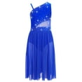 thumbnail image 3 of inhzoy Girls Lyrical Ballet Dance Dress Ruffled Hem for Daily Practice Competition Warm-ups Skating Competition Royal Blue 8, 3 of 6