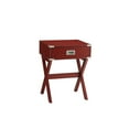 thumbnail image 3 of Tcbosik Rustic Nightstand Wood End Table Side Table with 1 Storage Drawers, Red, 3 of 5
