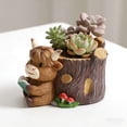 thumbnail image 5 of Highland Cow Planter, Cute Resin Flower Pot Ornament with Holder, Desktop Home Decor Figurine for Shelf Desk Mantelpiece and Garden Decoration, 5 of 6