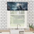 thumbnail image 3 of Wolf Kitchen Valance Curtains Wildlife Animal Forest Mountain Nature Landscape Window Valance for Living Room Bathroom Bedroom, Kitchen Valance Rod Pocket Window Decor Curtain 54 by 18 in, 1 Panel, 3 of 6