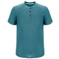 thumbnail image 3 of Mens T-Shirt Casual Crewneck Henley Short Sleeve Tee, M, 3 of 5