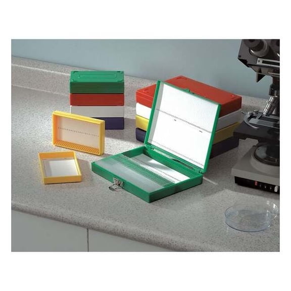 Heathrow Scientific MICROSCOPE SLIDE BOX 100 SLOTTED WH HE HS15994R