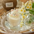 thumbnail image 6 of Cute Egg Bear Glass Scented Candle Funny Fragrance Candle for Birthday Natural Soy Wax Handmade Candle Table Art Decorative Sculpture for Modern Home Bedroom Bathroom 2.4x4 Inch, 6 of 6