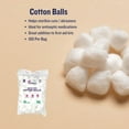 thumbnail image 3 of Cotton Balls 100% Premium Pure Triple Size Luxury Sized Wool Soft and Absorbent for Skin Remedies - 100 Pieces, 3 of 4