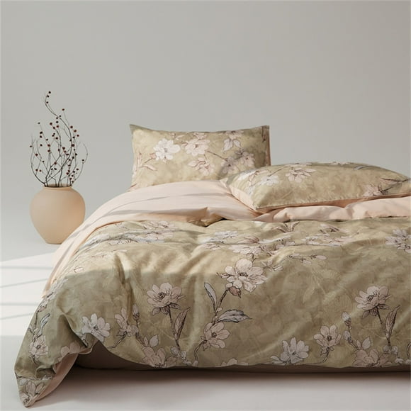 4Pcs Luxury Egyptian Cotton Bedding Set Queen King Double Ru Europe Size Floral Printed Duvet Cover Bed Sheet Set Soft Bed Linen