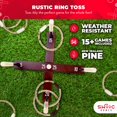 thumbnail image 5 of SWOOC Games - Rustic Ring Toss Game (All Weather) - Easy Setup & Extra Games Included - Outdoor Ring Toss Game for Adults and Kids - Yard Activity For Adu, 5 of 5