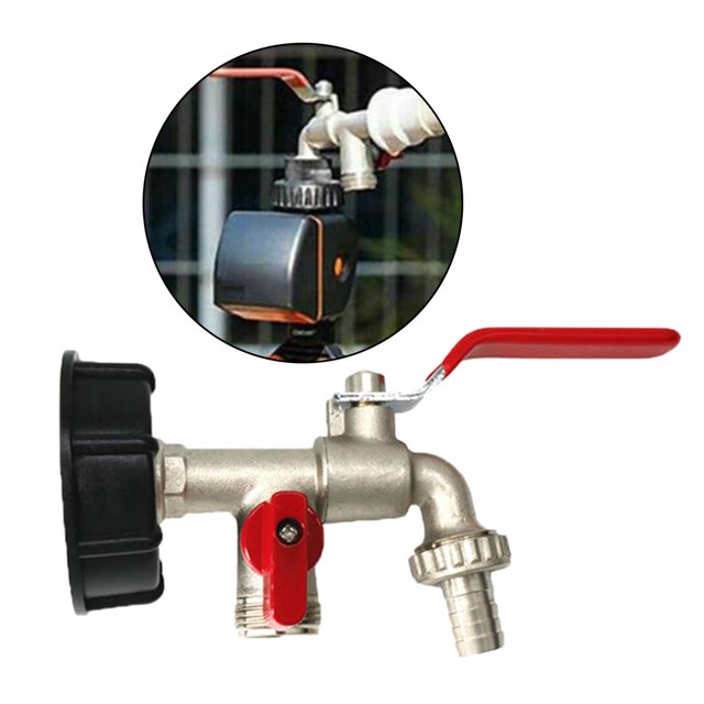 Adaptador de IBC para ín de patio, conector de de grifo de agua de 60 mm, piezas de montaje de de grifo de agua de rosca, DYNWAVEMX Adaptador de tanque IBC