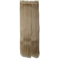 thumbnail image 3 of SAYFUT Trendy 26"Long Straight 3/4 Full Head Clip in Synthetic Hair Extensions One Piece 5 Clips 125g Ash Blonde, 3 of 7