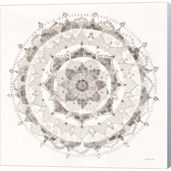 Neutral Mandala by Danhui Nai, Canvas Wall Art, 24W x 24H