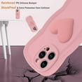 thumbnail image 4 of for iPhone 14 Pro Max Case Cute 3D Love Heart Curly Wave Shape Phone Cover Soft TPU Shockproof Full Camera Lens Protective Case for iPhone 14 Pro Max 6.7 Inch for Women Girl-Pink, 4 of 12