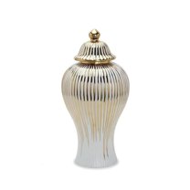 Modern Ginger Jar Storage Vase With Lid Decorative Tabletop Collectible Large Capacity Home Decor Ceramic Decorative Jars Ginger Jars
