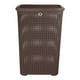 thumbnail image 3 of Kit 2 Cestos de Plástico La Ardilla Con Tapa para Ropa Tipo Rattan (Chocolate), 3 of 4