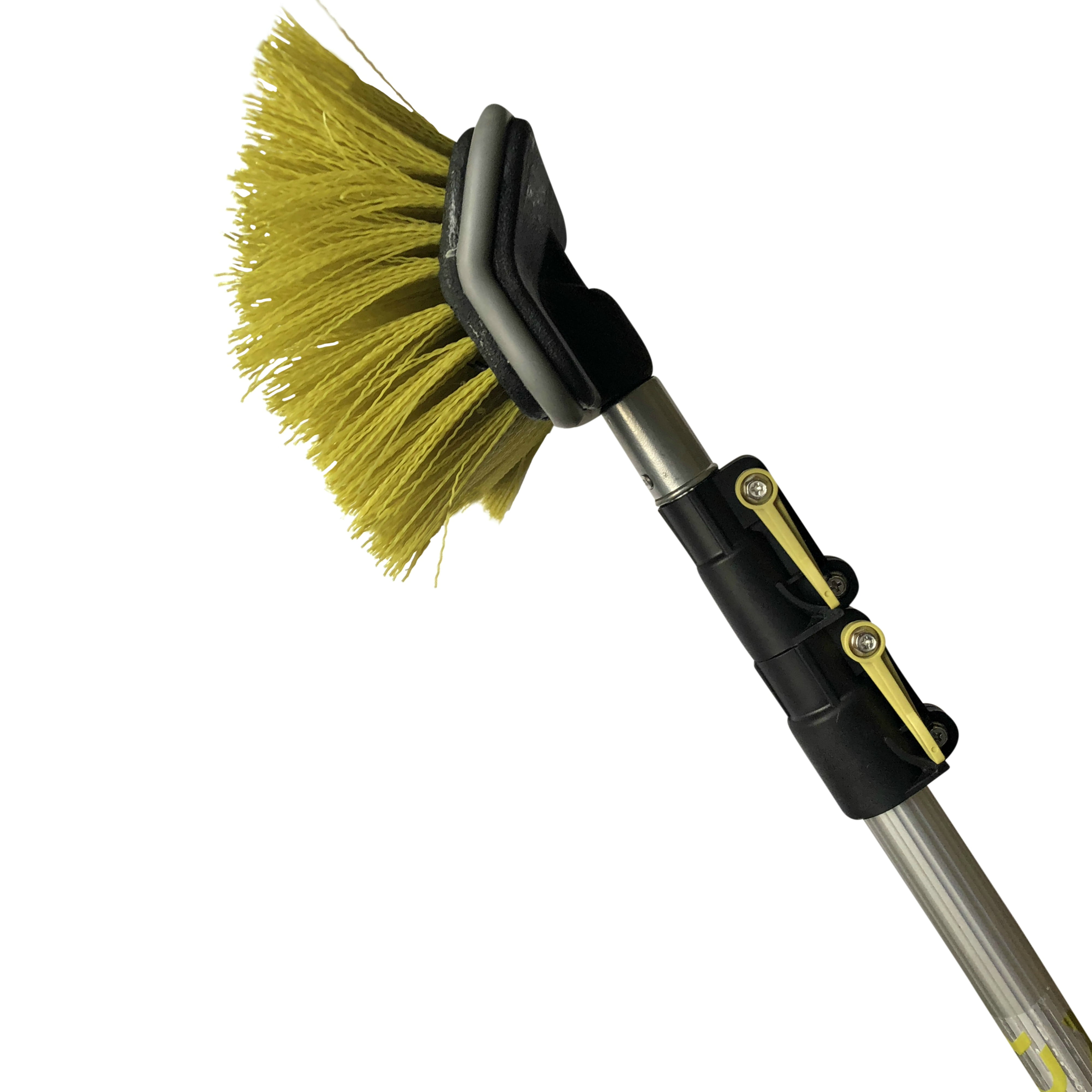 DocaPole 5-12 Foot Hard Bristle Brush Extension Pole |11" Scrub Brush Telescopic Brush For Cleaning Siding