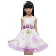 thumbnail image 3 of Girls Dress Tulle Bridal Lace With Flower Detailing Purple 7, 3 of 6