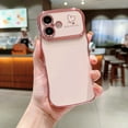 thumbnail image 2 of Designed For iPhone 16 Phone Case,Cute Curly Wave Frame with Luxury Plating Love Heart Pattern For Women Girls,Soft TPU Shockproof Raised Lens Protection Phone Case,Pink, 2 of 8