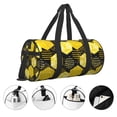 thumbnail image 3 of Balery Geometric Pattern with Bee Bolsa de Gimnasio para Mujeres y Hombres, Bolsa de Viaje Impermeable, Bolsa de Fin de Semana con Compartimento para Zapatos y Bolsillo Húmedo, 3 of 6