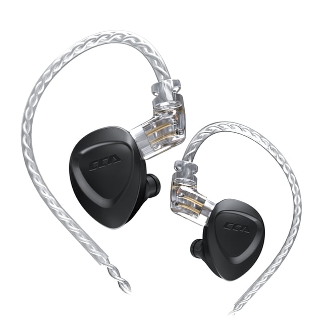 Casque Intra-Auriculaire CKX 1DD+6BA Écouteurs Hi-Fi Écouteurs pour le Sport avec une configuration à Haut-Parleur Hybride avec 1 Haut-Parleur Dynamique et 6 armatures Équilibrées par Oreille. les Écouteurs Noirs Ont une Coque en Alliage de zinc Élégante et un design Ergonomique pour un Port Confortable à Long Terme. Montrés avec un Câble Tressé Argent et des Connecteurs Transparents, Ces Écouteurs Conviennent à un Grand Éventail de genres Musicaux, Offrant un Champ Sonore Étendu et des Performances audio Détaillées. Comprend