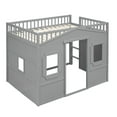 thumbnail image 5 of Tcbosik House Loft Bed With Ladder, Full-Length Guardrail, Full Size, Gray, 5 of 10