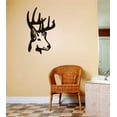 thumbnail image 1 of Deer Buck Head Face Picture Art Animals Peel & Stick Sticker Vinyl Wall Decal 12 X 24 Inches, 1 of 1