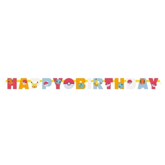 Pokémon “Happy Birthday” Jointed Banner, 1ct