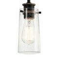 thumbnail image 3 of KICHLER Braelyn 44 in. 5-Light Olde Bronze Vintage Bathroom Vanity Light with Clear Seedy Glass, 3 of 5