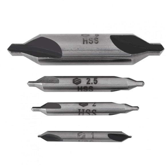 LAFGUR Centering Drills Set, Center Drill Bits, 4pcs Steel For Iron Copper Aluminum