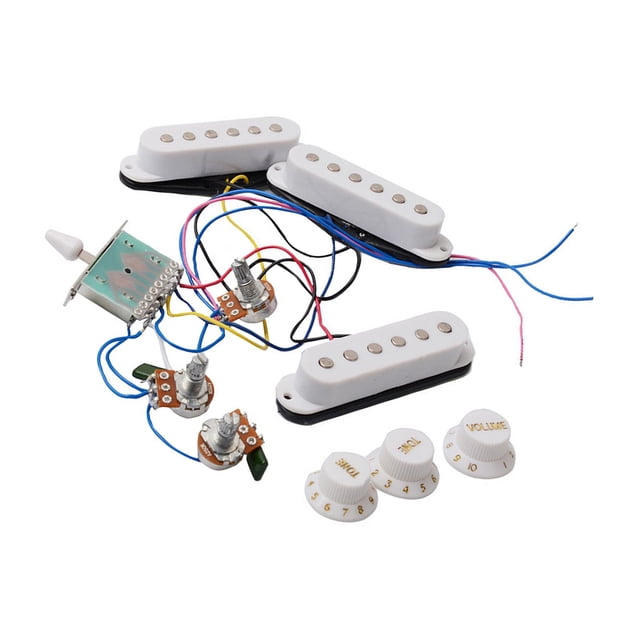 tamizeot Electric Guitar Bridge Neck Components Parts With Guitar Pickup Musical Instrument Accessories Offering Excellent Sound White 120x120x50mm
