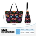 thumbnail image 2 of Yiaed Colorful Floral2 Print Large Capacity Beach Travel Bag - Waterproof Zipper Vacation Tote for Sandproof Storage, and Camping, 2 of 5