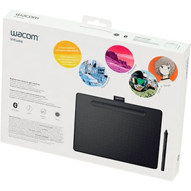 Wacom Intuos Small Graphics Drawing Tablet, includes Training & Software; 4  Customizable ExpressKeys Compatible With Chromebook Mac Android & Windows