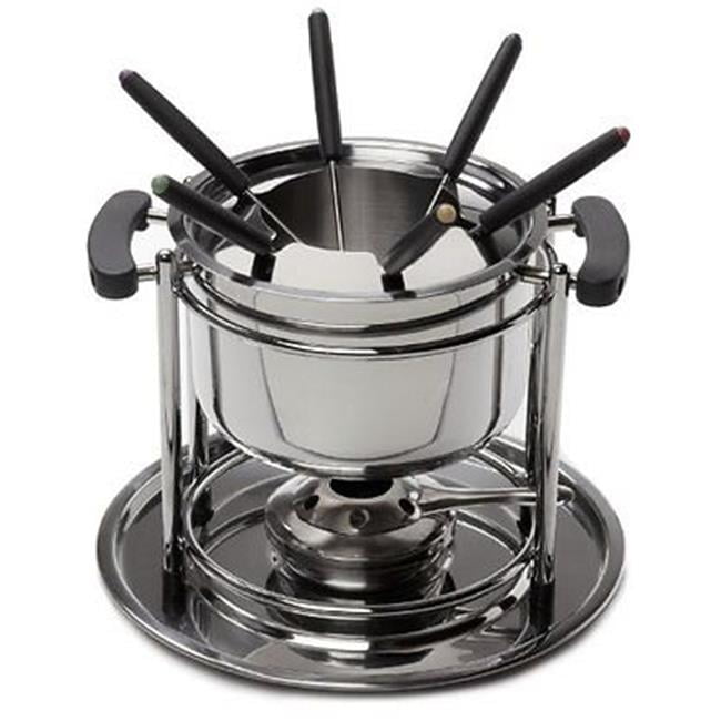 Stainless Fondue 11 Pc Set Gel Burner & Stainles