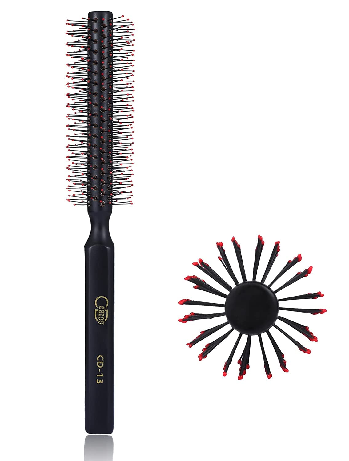 Perfehair Small Round Brush for Blow Drying Short Hair1.4 Inch, Wooden