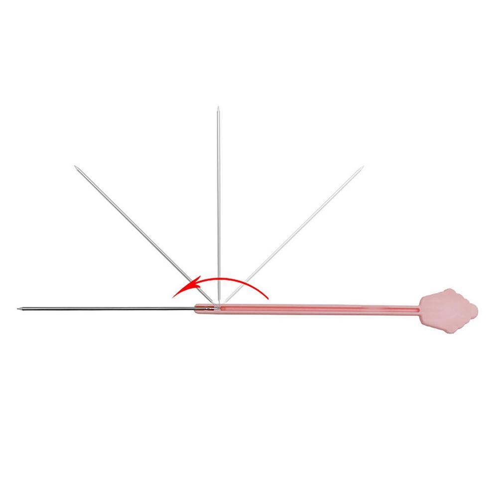 Tohuu Cake Tester Foldable Cake Testing Probe Stainless Steel Reusable Cake Testing Needles Cake