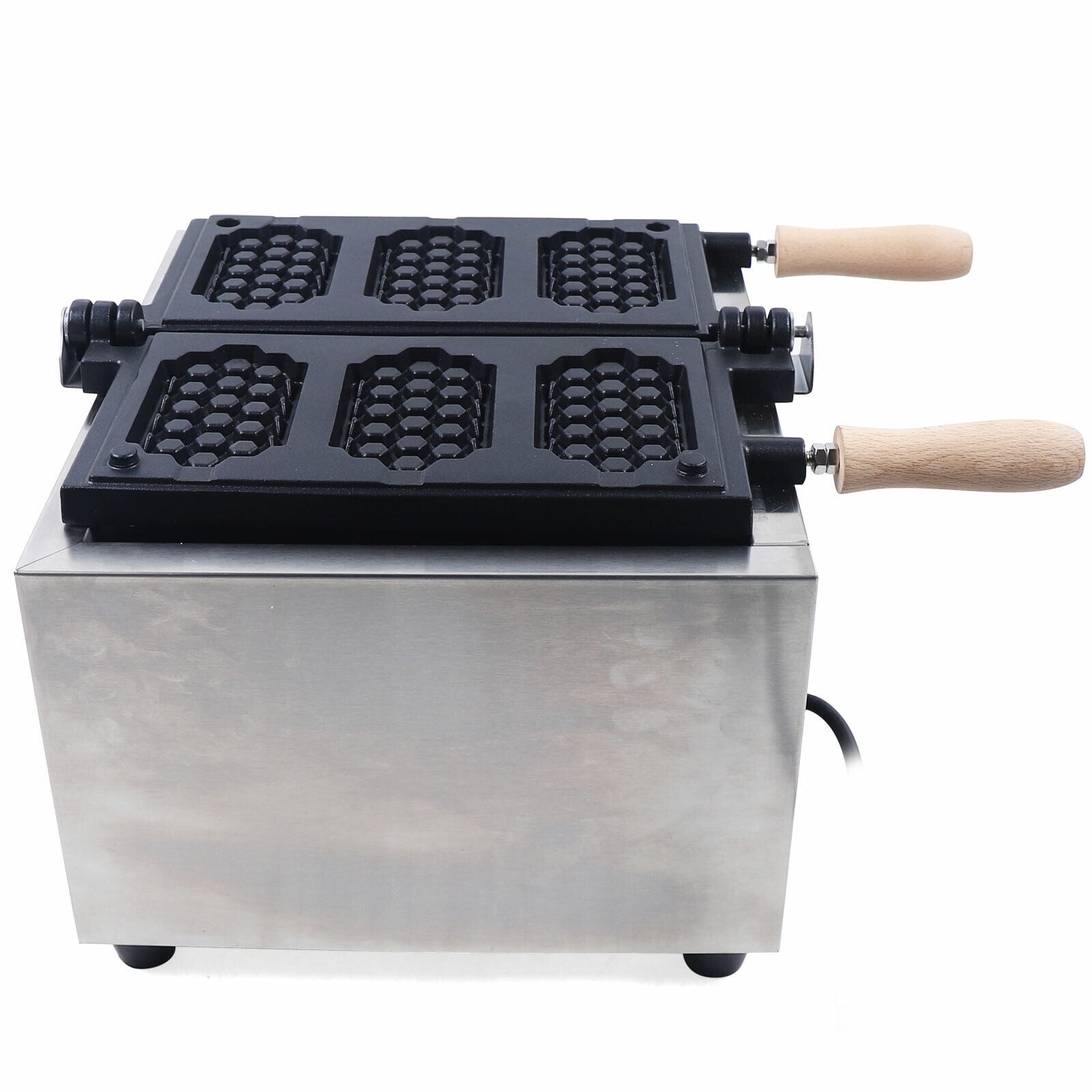 Miumaeov 3pcs Honeycomb Waffle Maker Nonstick Commercial Waffle Machine 110V Temperature 122-572℉ Belgian Waffle Baker for Restaurant and Home Use