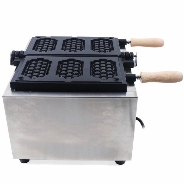 Macchina Per Waffle Commerciale 1500W | Temperatura Regolabile 50-300°C | Piastre Antiaderenti In Teflon | Timer Fino A 5 Minuti